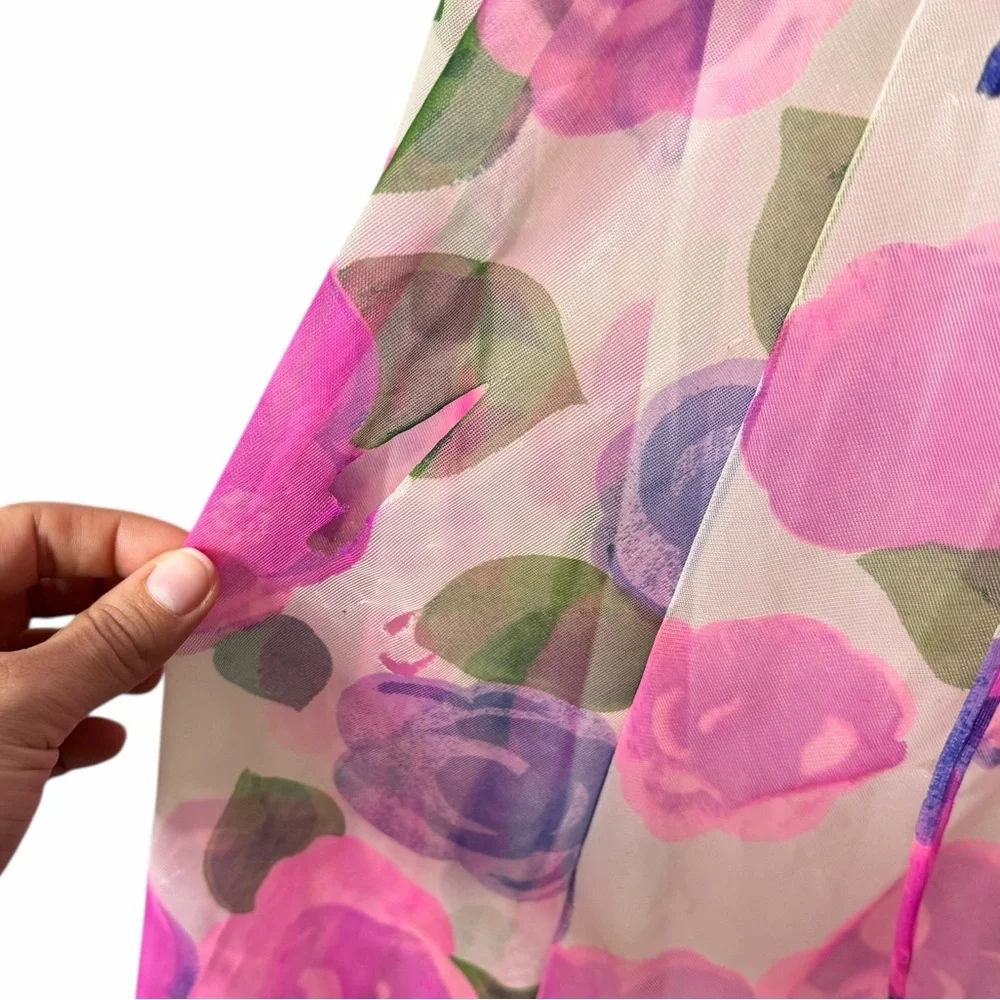 Claire Sandra Lucie Ann Beverly Hills Vintage Colorful Maxi Dress Nightgown